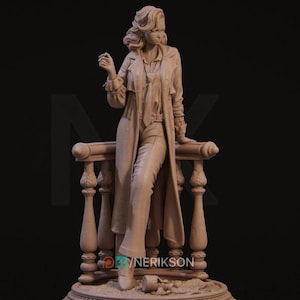 DnD - TTRPG - Pathfinder Human Feale Detective | Inquisitive Rogue | Rogue Unpainted Miniature