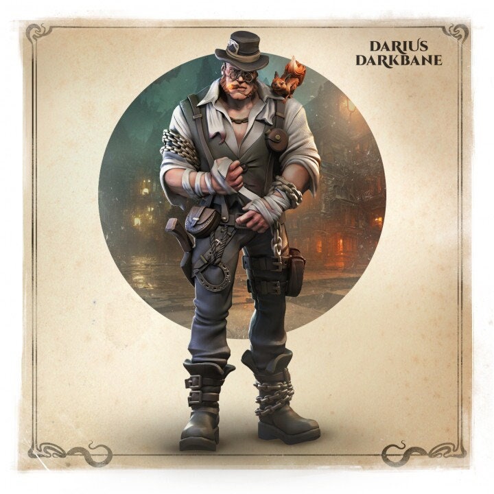 DnD Human FIghter - Tavern Brawler Unpainted Miniature