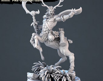 DnD Centaur Druid - Fighter Unpainted Miniature
