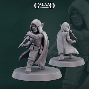 DnD | Pathfinder | TTRPG Female Goblin Rogue | Thief | Bandit Unpainted Miniature