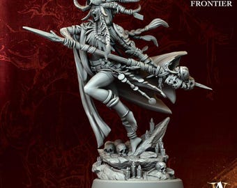 DnD - TTRPG - Pathfinder Female Human Witch | Warlock | Sorceress Unpainted Miniature