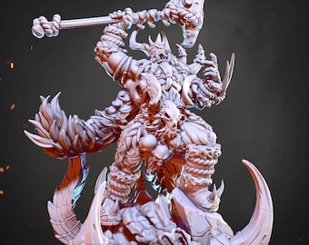 DnD Orc Tribe Warchief Unpainted Miniature