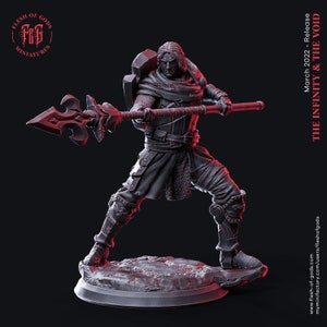 DnD Male Human Fighter Unpainted Miniature