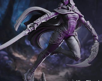 DnD | Pathfinder | TTRPG Xira Elineri - Assassin of the Waxing Moon Female Changeling Rogue | Assassin | Gloomstalker Unpainted Miniature