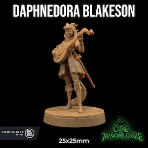 DnD Daphnedora Blakeson Weiblicher Tiefling | Barde | Schurke | Künstler Unbemalte Miniatur