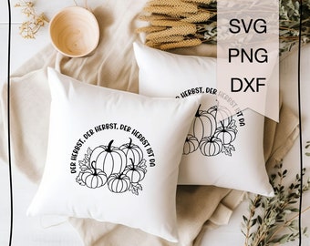 Plotterdatei Der Herbst ist da Kürbisse Laserdatei SVG PNG dxf