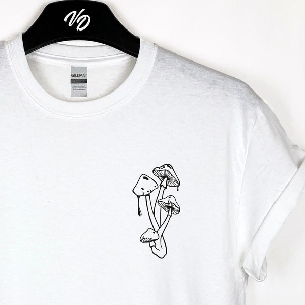 Funghi magici Tshirt Camicia mistica Regalo fantastico Fungo psichedelico microdose Arte psichedelica
