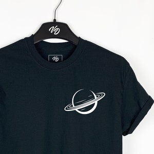 Planet pocket minimalist Tshirt Solar system Saturn Astronomy Space lover shirt