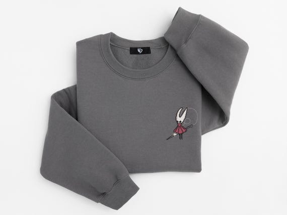 Embroidered Hollow Knight Silksong Tshirt/ Jumper, Pixel art, Gamer Hoodie, Indie game, Gamer gift, Quality design