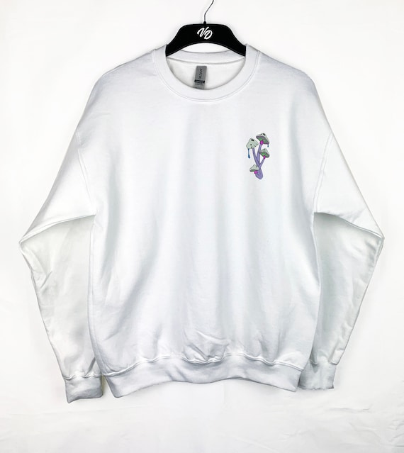 Embroidered Magic Mushroom Sweatshirt / Hoodie, Dope Design  