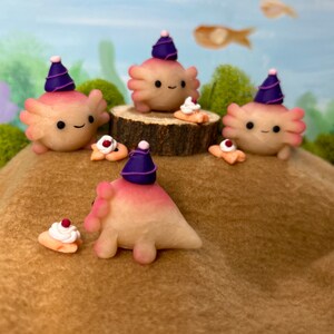 Axolotl Cake Topper Set - 26 Pcs Underwater Figurines With Coral, Shells & Starfish For Ocean Party - View #8