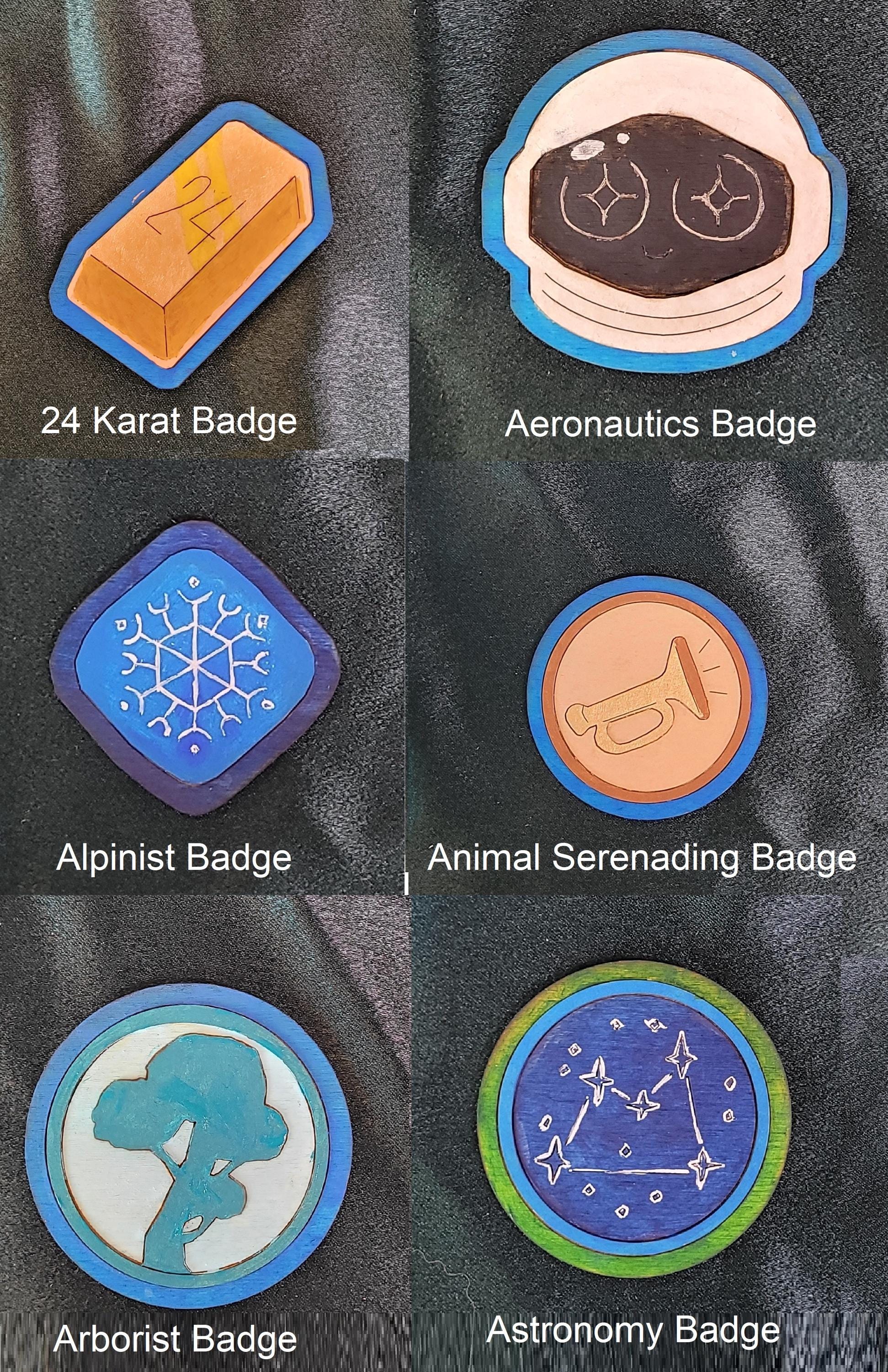 PEAK Lasercut Wooden Badges - Etsy