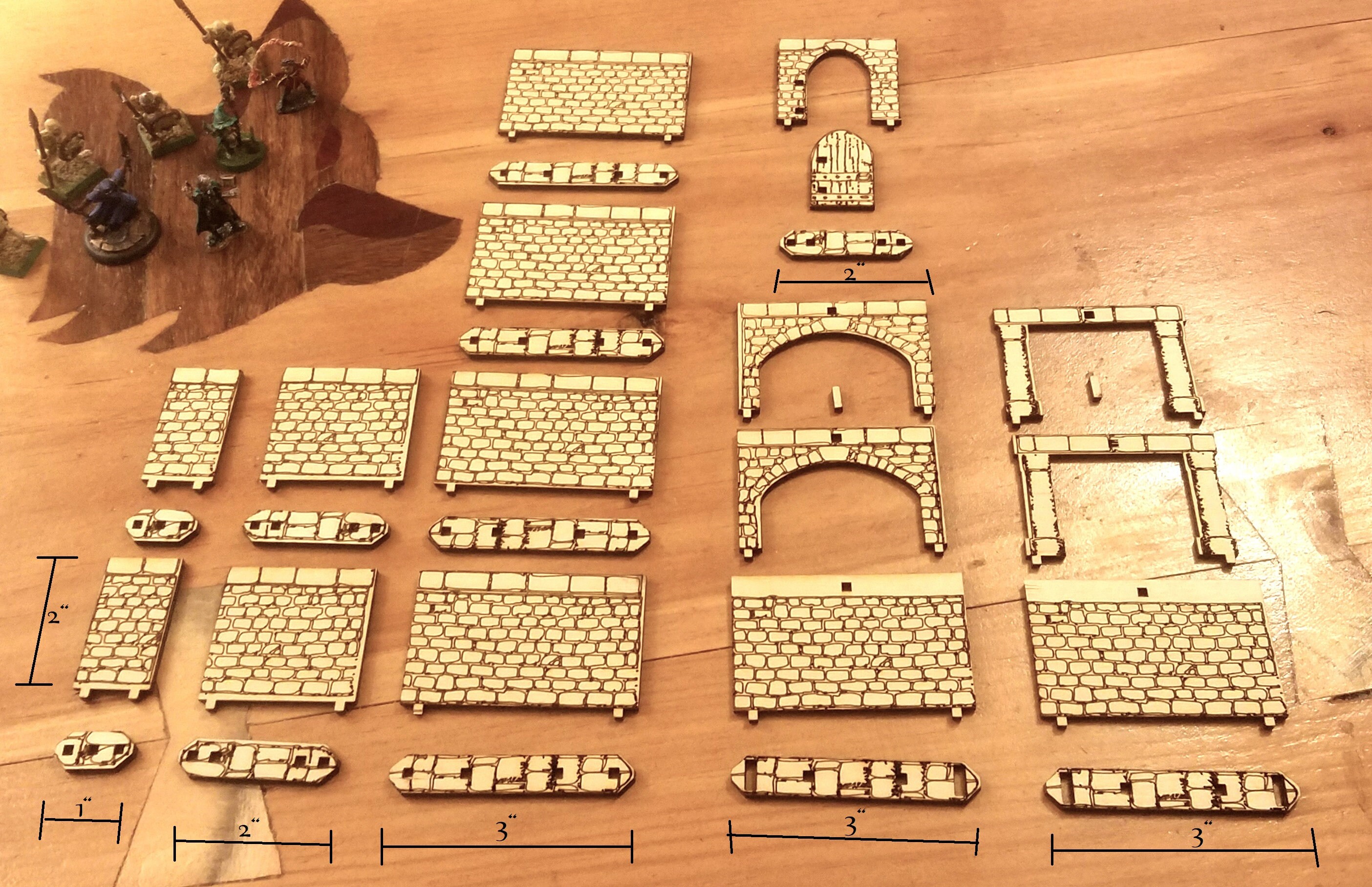 D&amp;D Miniature Door and Walls Set 11 Parts | Etsy