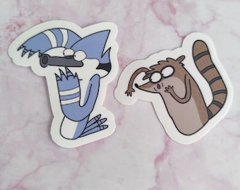 Regular Show Mordecai and Rigby ohhh Vinyl Waterproof Sticker