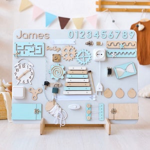 Tablero de actividades para niños de 1, 2 y 3 años, regalo para su primer cumpleaños, juguetes Montessori, juguetes educativos, regalos para niños, regalo para bebé niño, regalo para niña