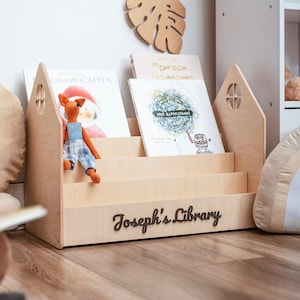 Estante montessori de madeira para crianças pequenas, estante infantil montessori, estante infantil de madeira, estante personalizada para berçário