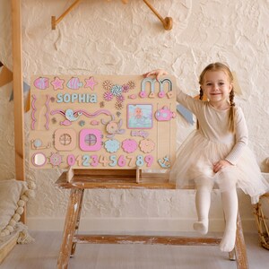 Baby Sensory Board, Baby 1st Birthday Gift, Personalized Gifts For Baby, Kids Wooden Toys, Toddler Boy Girl Toys