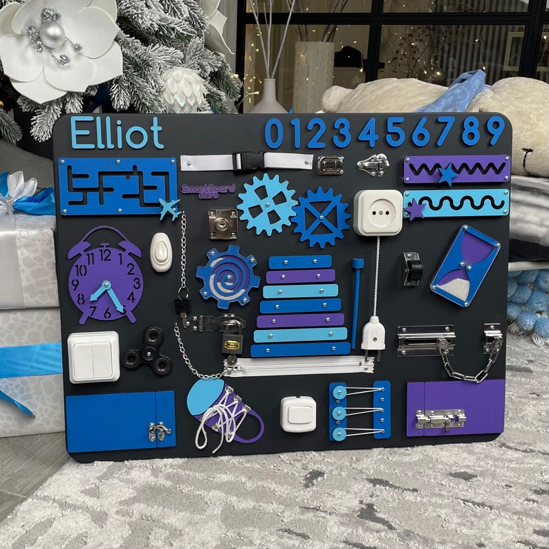 Sensory Activity Busy Board Latch Board Toddler Wood Etsy