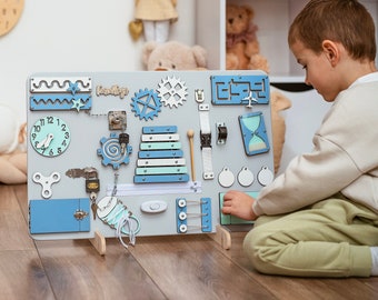 Tableau sensoriel, Jouets pour bébés et tout-petits, Cadeau personnalisé pour bébé, Cadeau de Noël, Jouets pour tout-petits, Occupé Conseil Montessori, Jouets bébé Montessori