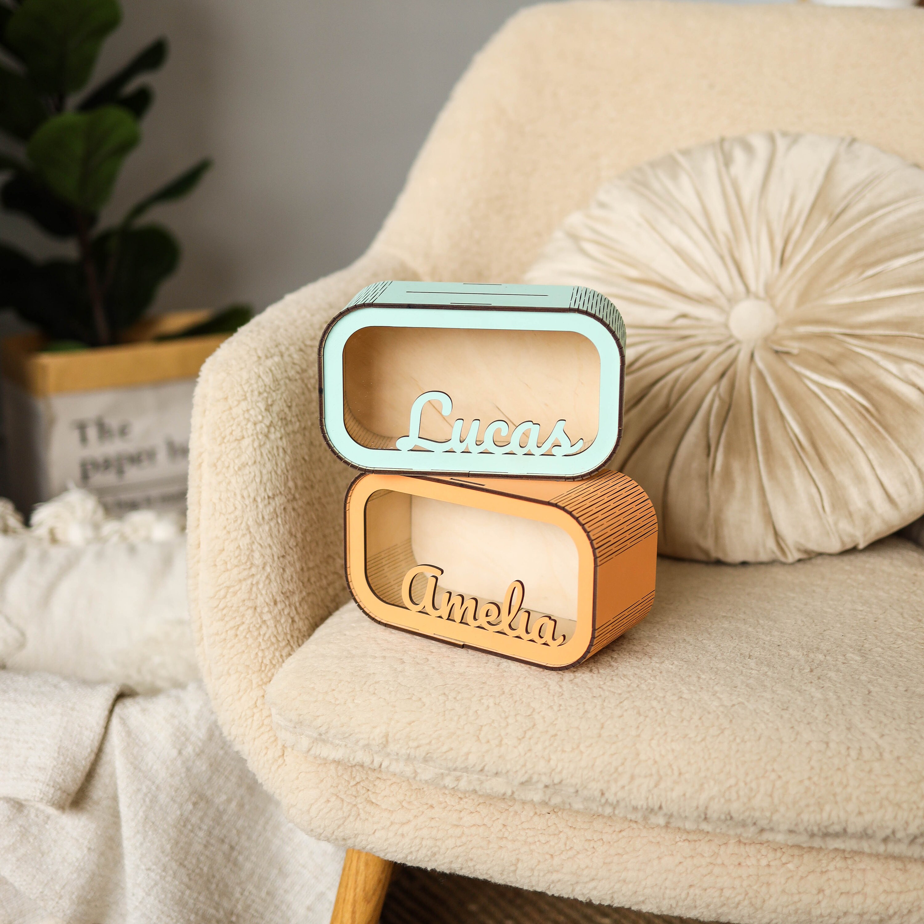 Discover Personalized Baby Wooden Piggy Banks