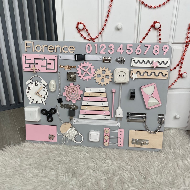 Sensory Activity Busy Board Latch Board Toddler Wood Etsy