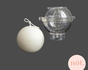 Geometric Shape Acrylic MOLD | Sphere Round Ball | DIY Candle Making Supplies | Poured Candle Mould | 3D Pillar Mold | NotTheLabel