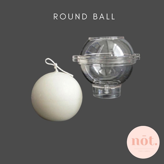 Geometric Shape Acrylic MOLD | Sphere Round Ball | DIY Candle Making Supplies | Poured Candle Mould | 3D Pillar Mold | NotTheLabel
