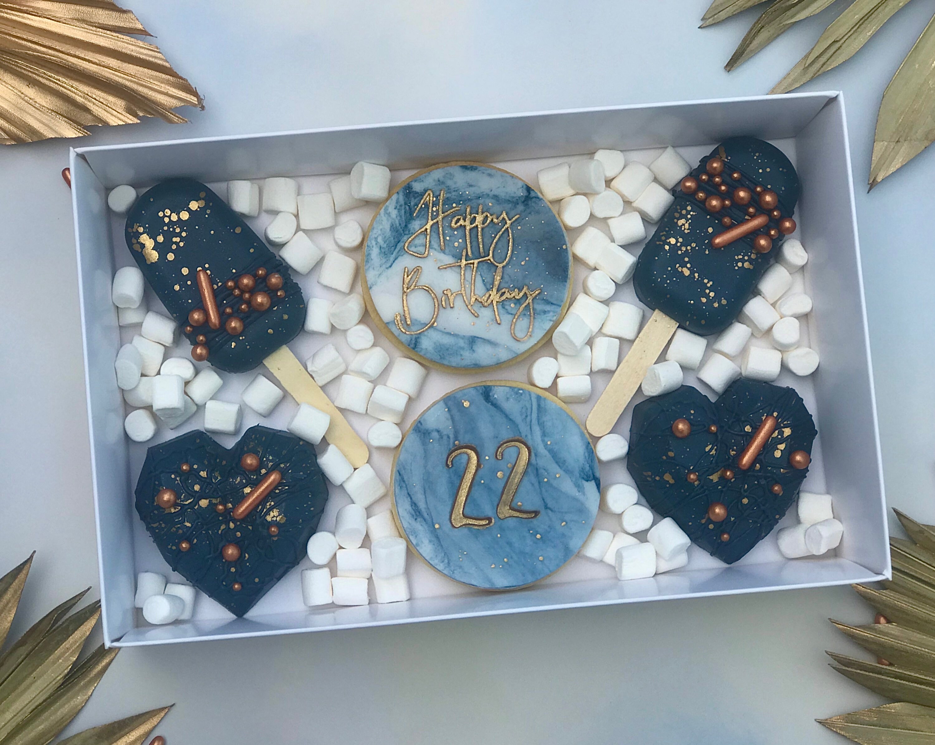 Postal Treat Box Gift With Cakesicles Cake Hearts and Etsy