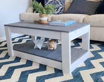 Farmhouse Coffee Table Etsy