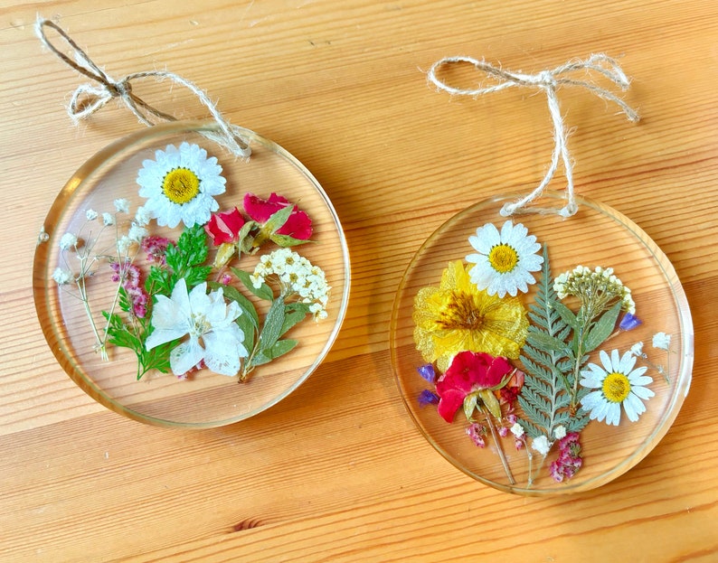 handgemaakt geperst bloemenornament decor van bloemenhars moederdagcadeau kan worden aangepast kan uw bloemen gebruiken afbeelding 2