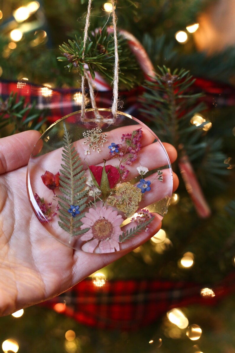 handgemaakt geperst bloemenornament decor van bloemenhars moederdagcadeau kan worden aangepast kan uw bloemen gebruiken afbeelding 3