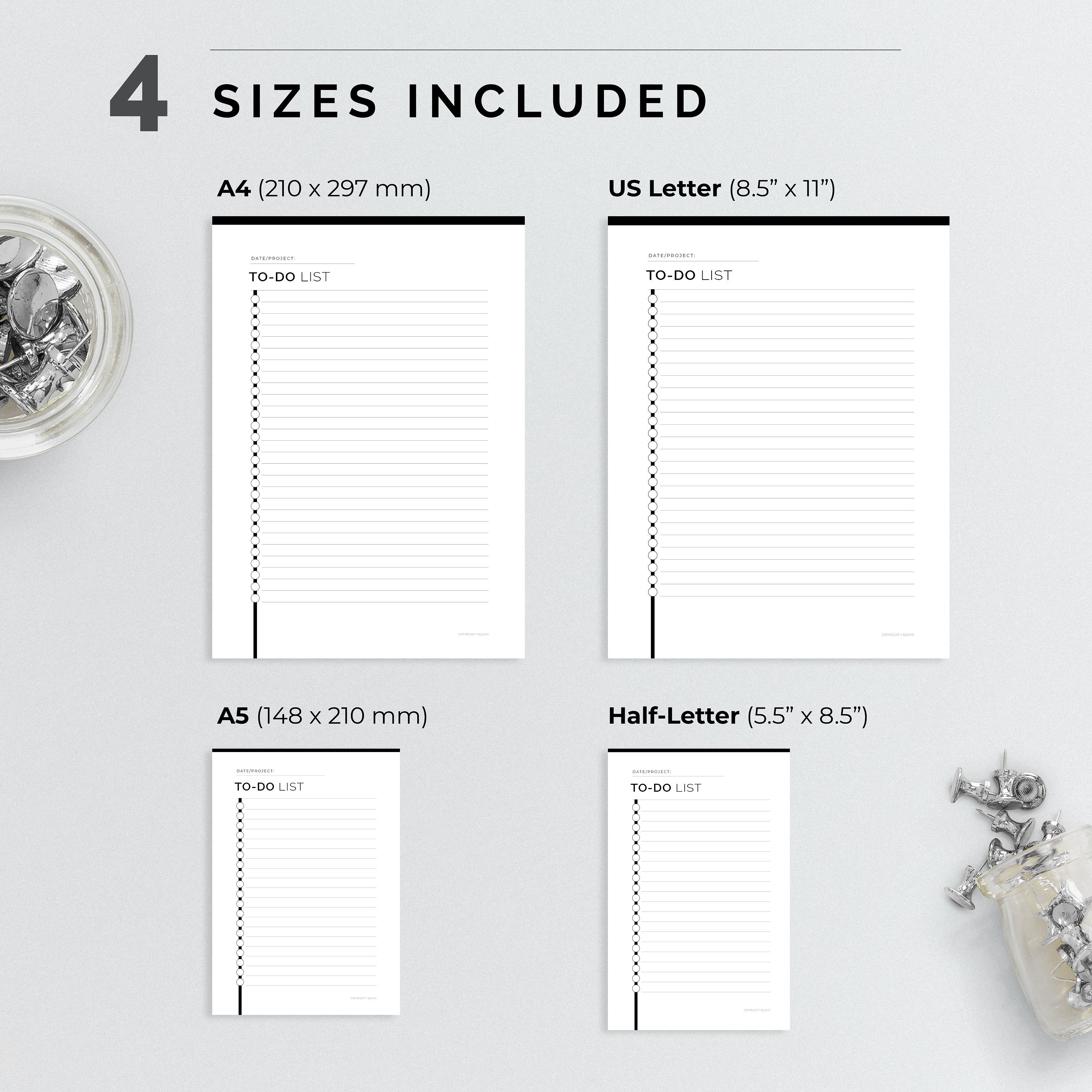 Printable to Do List Pdf Digital Download Daily Planner Weekly Monthly ...