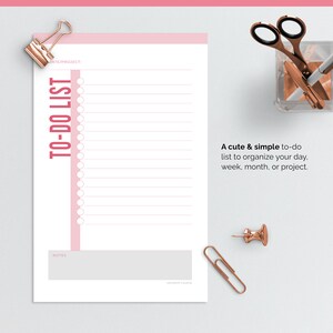 Printable to Do List Pdf Digital Download Daily Weekly Monthly Goal ...