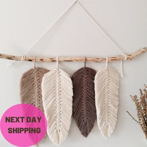 Macrame Leaf Wall Hanging Variety Of Colours , Wedding Decor , Bedroom Decor Bohemian , Wall Tapestry , Scandi , Nordic , Next Day Shipping