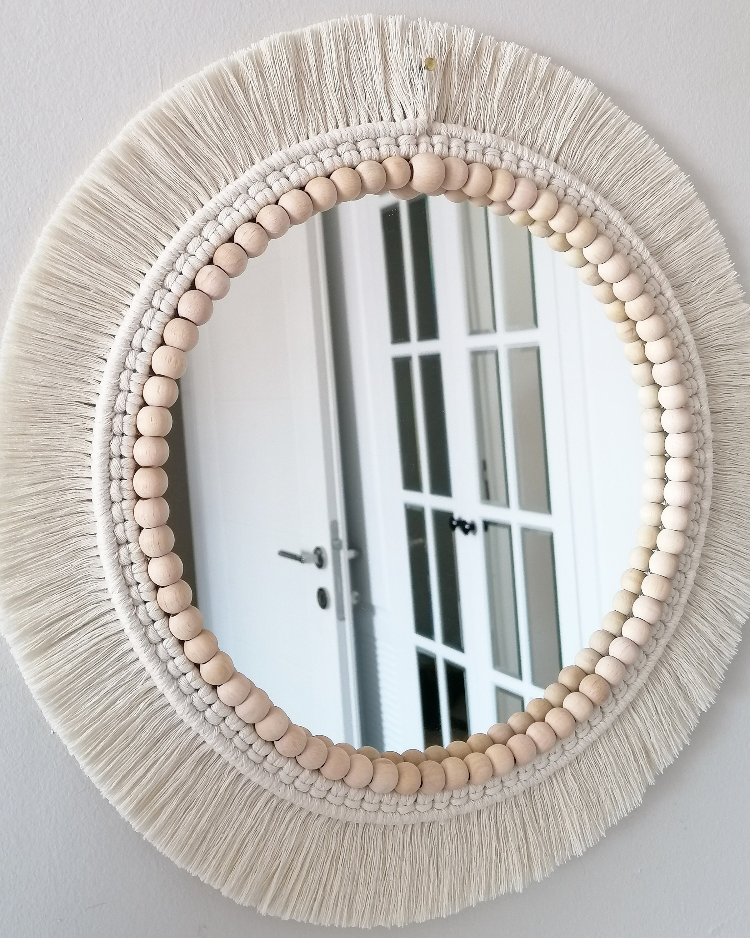 Mirrors Home & Living Home Décor 13 Days Boho Mirror Soft Macrame