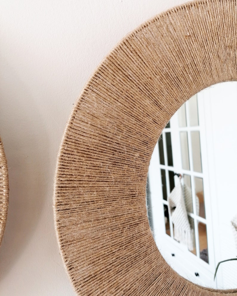 3 Set Boho Jute Wall Decor Mother's Days Gift Circle Etsy