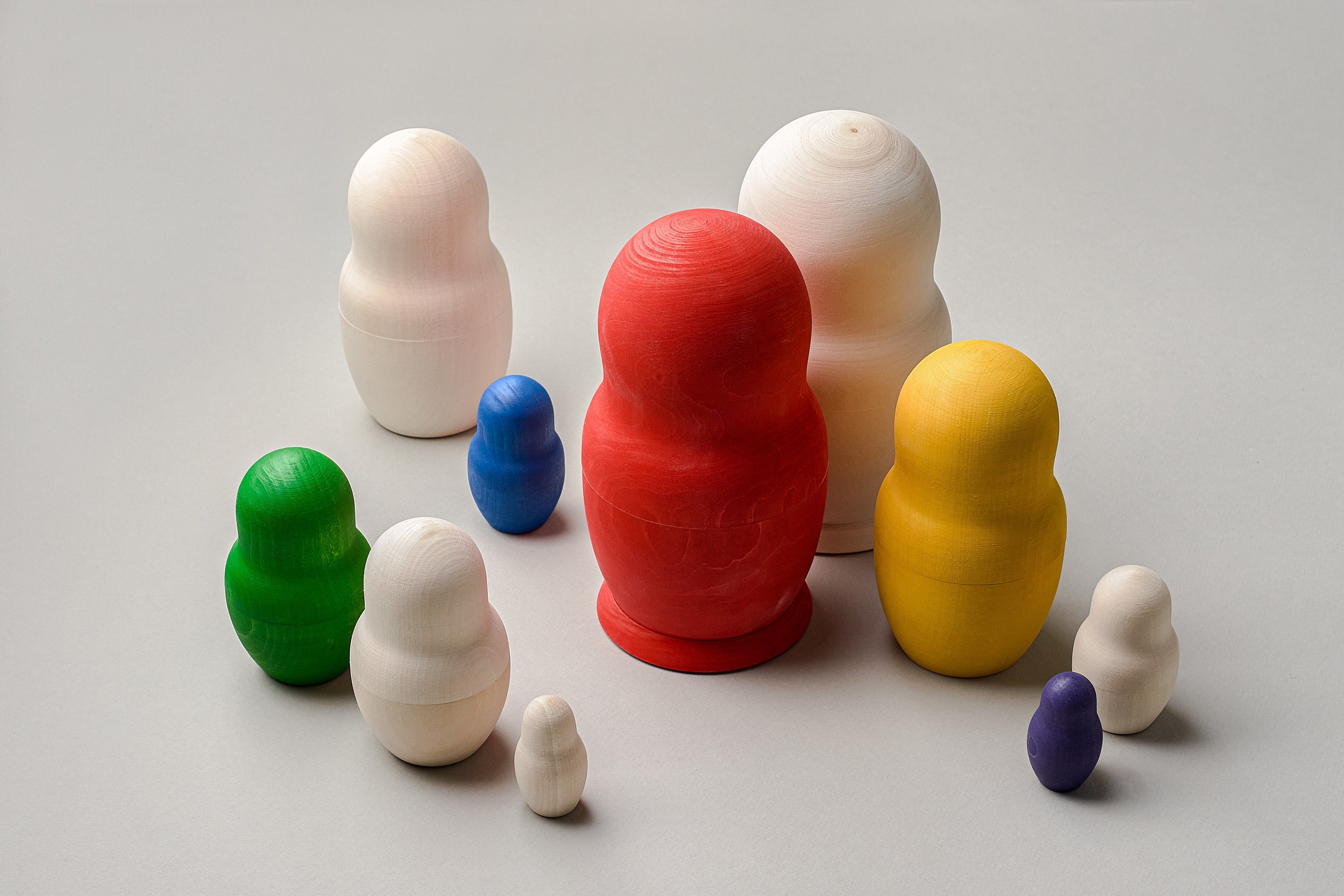 Wood stack toy nesting dolls montessori counting organic baby Etsy