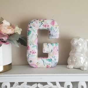 Fabric Letters Nursery Decor, Kids Room, Baby Shower Gift, Wall/Shelf Decor, Free Standing/Hang, PRICE PER LETTER