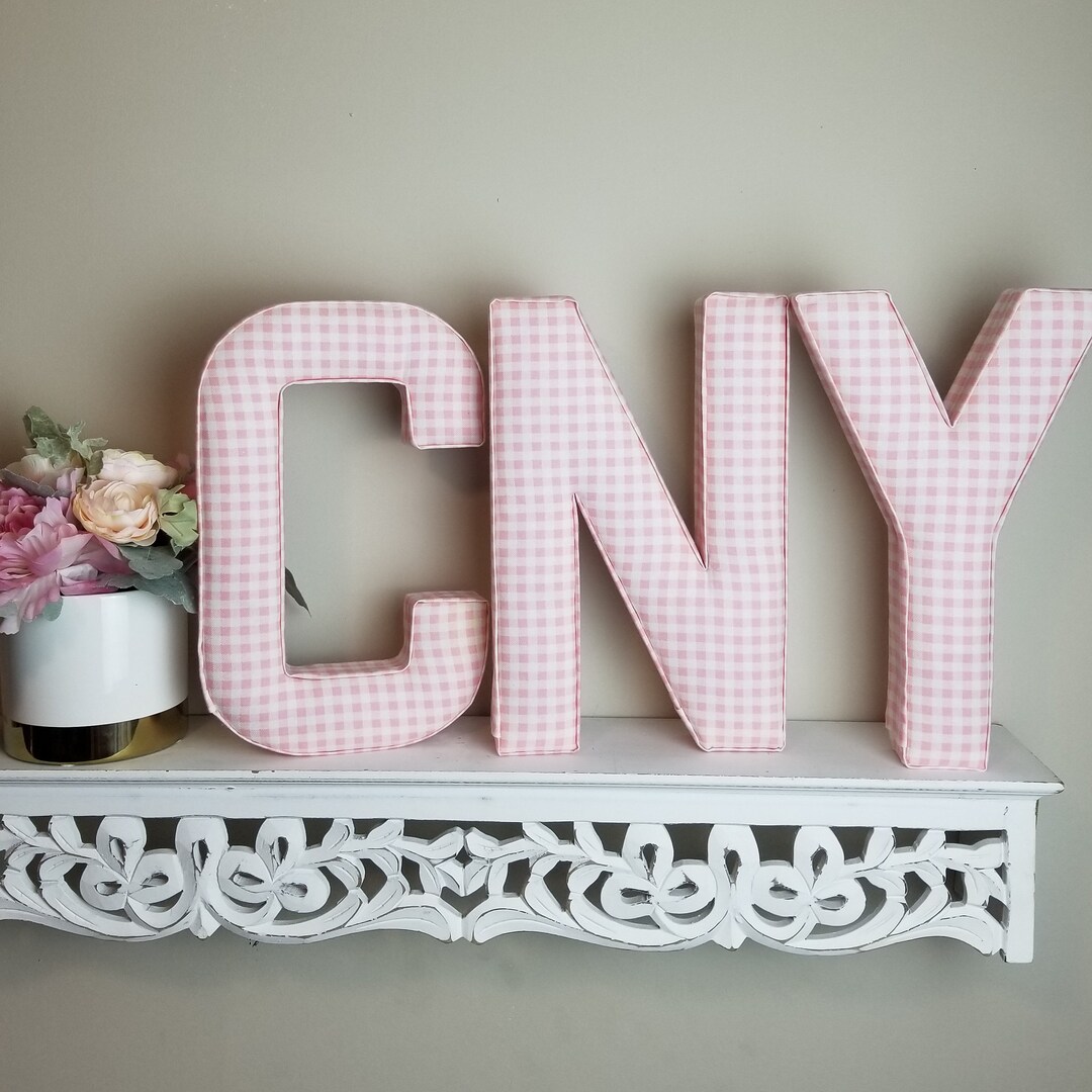Fabric Letter 12 Inch Shelf Decor Wall Decor Nursery - Etsy