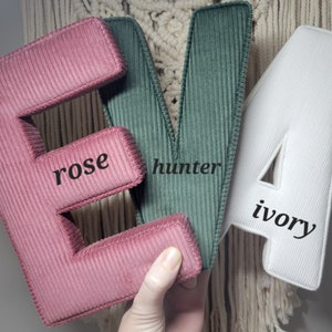 Corduroy Letters NOT Pillows Nursery Decor, Kids Room, New Baby Gift, Wall/Shelf Decor, Free Standing/Hang, PRICE EACH