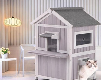 Cat House Indoor Etsy