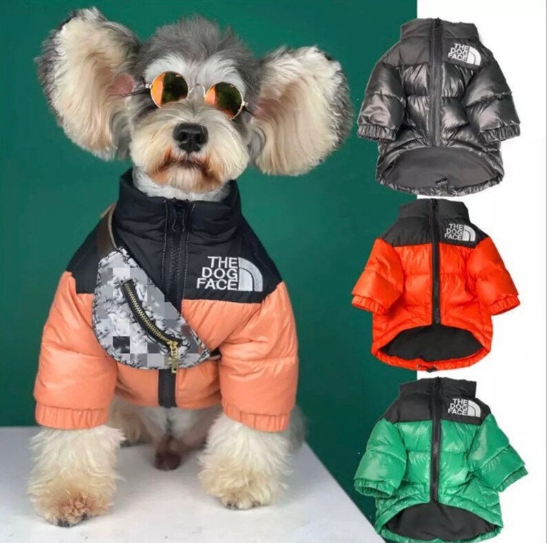 north face dog coat