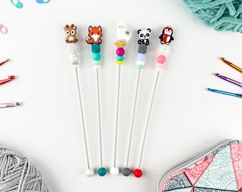 Amigurumi Sewing Stick | Custom Long needle for Plushie | Personalized Crochet Gift for Crafter | Cutecore Kawaii Animal Charm
