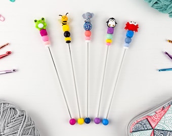 Amigurumi Sewing Stick | Custom Long needle for Plushie | Personalized Crochet Gift for Crafter | Cutecore 3D Kawaii Animal Charm
