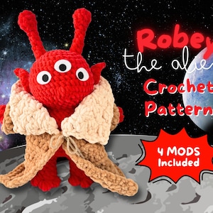 Alien Crochet Amigurumi Stuffed Animal Plushie Pattern Bundle