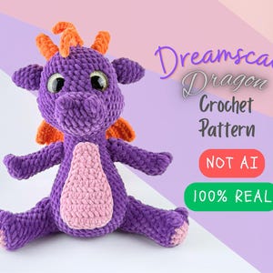 Fantasy Dragon Crochet Pattern | Dragon Amigurumi | Not AI 100% Real