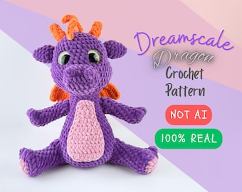 Häkelanleitung für einen Drachen | Amigurumi-Plüschtier (PDF)
