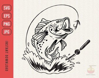 Download Smallmouth Bass Svg Etsy