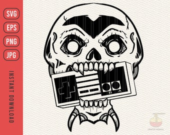Gamer Skeleton Svg, Gaming Svg , Gamer Png, Skeleton Gamer Svg, Controller Svg, Tagliare i file