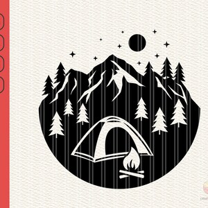 Mountains svg, Outdoor Camping svg, Travel outdoor svg, mountain and trees svg, t shirt design Svg, Cricut, silhouette, dxf, png, eps